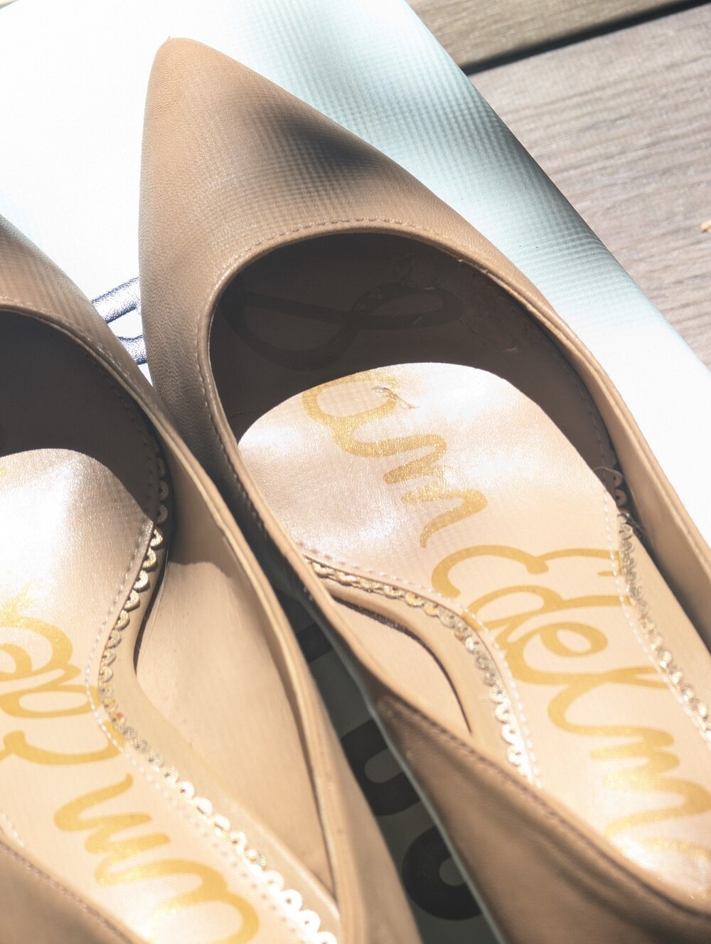 🐱👠Sam Edelman Dori Nude Pointed-Toe Kitten Heel Pumps - Picture 8 of 9